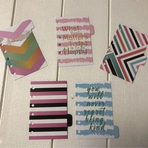 LV PM Agenda ‘A Sunny Planner’ Planner Dividers/ Set Of 5 / Pocket Size